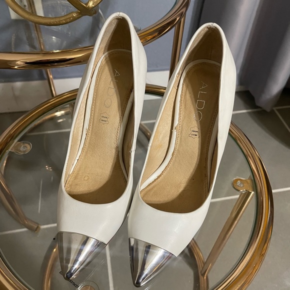 Aldo Shoes White Aldo Shoe Size Seven Genuine Leather Poshmark